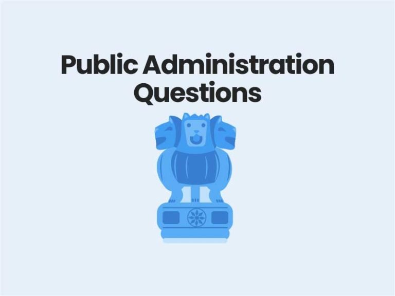 Public Administration Questions UPSC