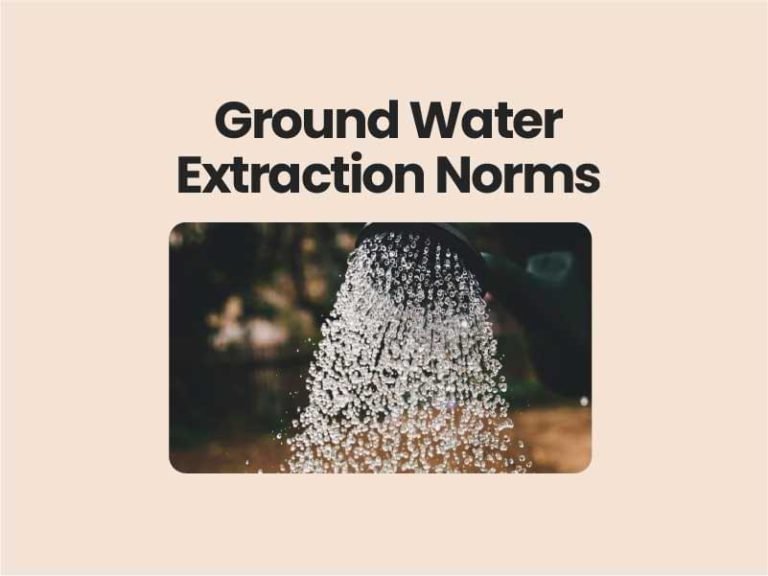 Ground Water Extraction Norms