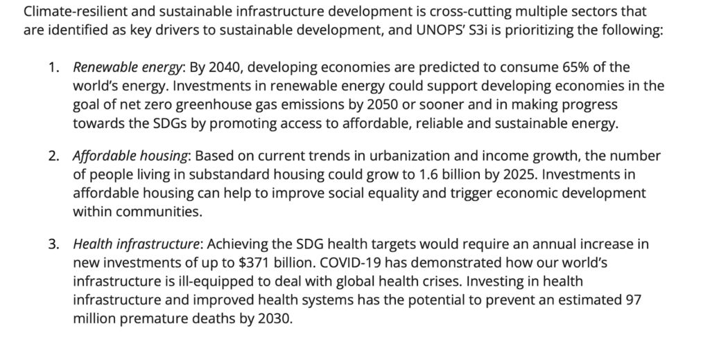 UNOPS S3i Initiative. Priority Areas of S3i Initiative of UNOPS